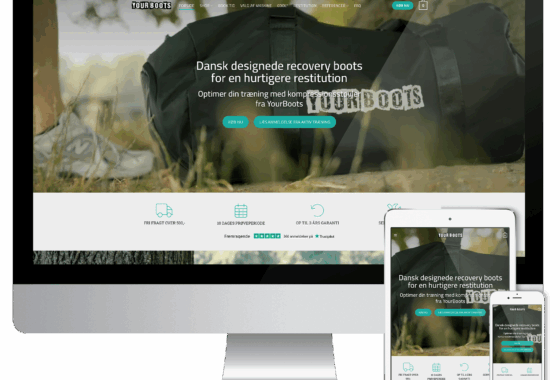 Webshop design i WordPress for yourboots.dk. Webshop designer Rene Sejling